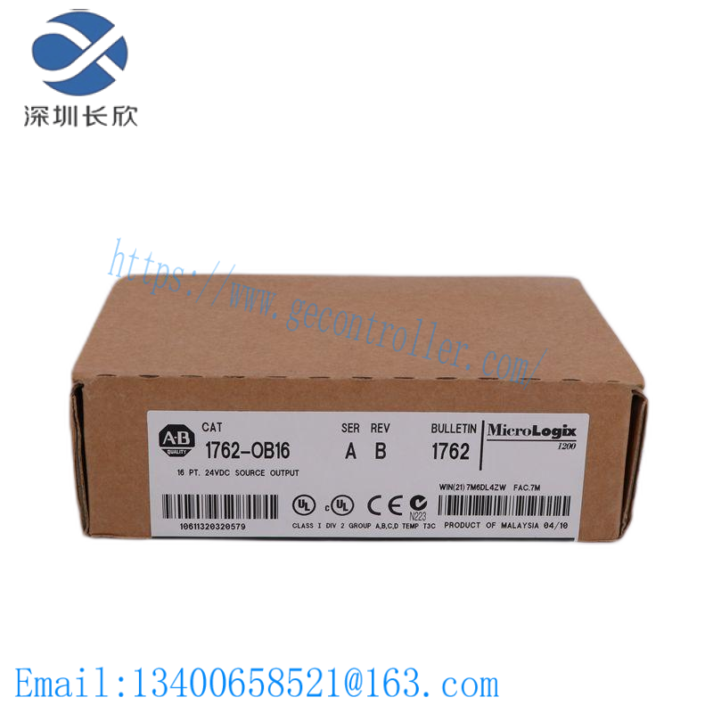 1762-ob16_a_micrologix_16_point_d_o_module.png Allen Bradley 1762-OB16 MicroLogix 16 Point Digital Output Module