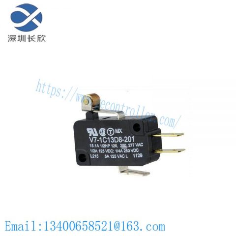 Honeywell V7-1C13D8-201 SPDT Roller Lever Microswitch 15 A, V7 Series - Advanced Control for Industrial Applications