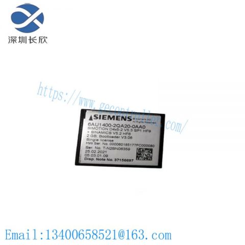 SIEMENS 6AU1400-2QA20-0AA0 Compact Flash Card for Industrial Automation