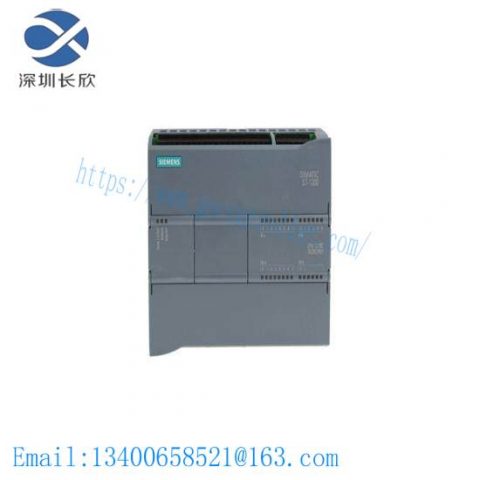 Siemens S7-1200 Compact CPU 1215C, 2-Profinet Ports, 14DI, 10DO, 2AI, 2AO, 125KB Memory, 20.4-28.8V DC Power Supply