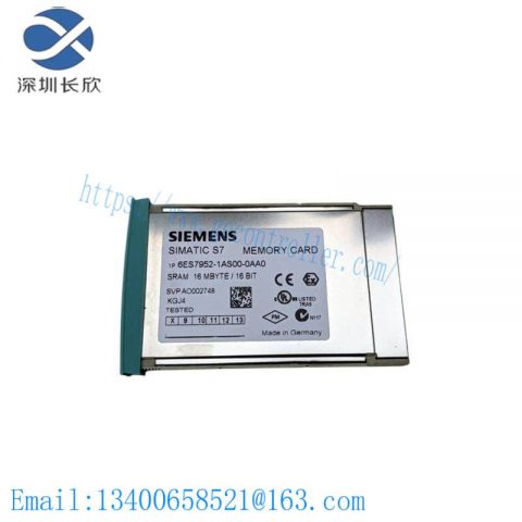 SIEMENS 6ES7952-1AS00-0AA0 Memory RAM Card for Industrial Control Systems