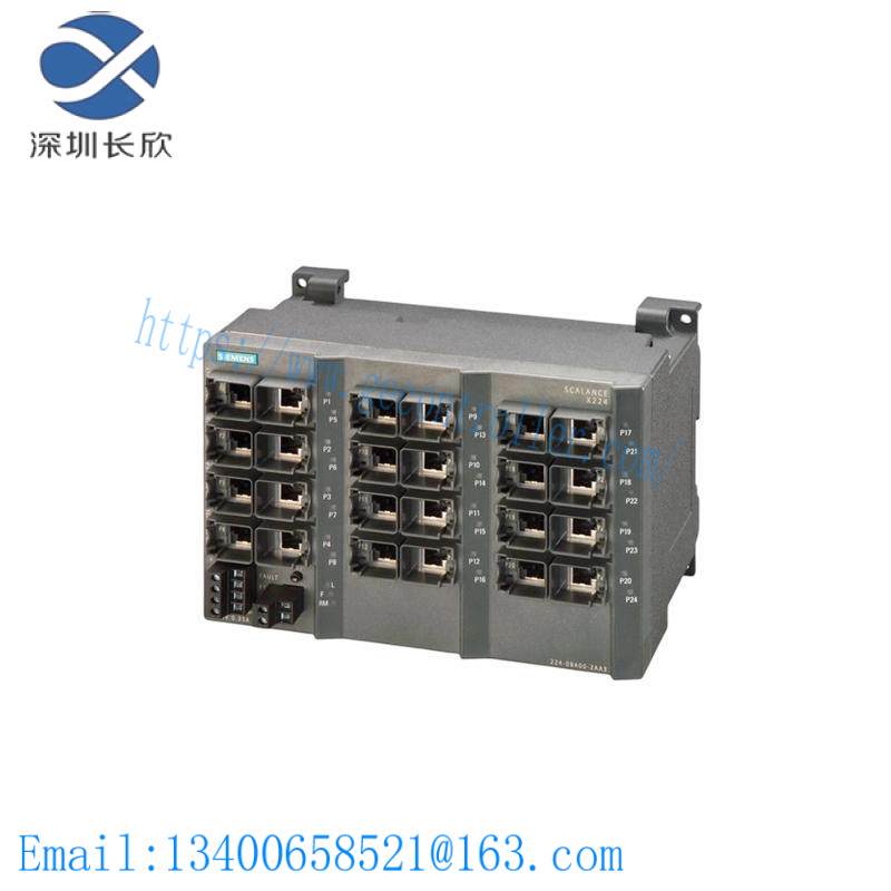 siemens_6gk5224-0ba00-2aa3_ie_switch.jpg Siemens SCALANCE X224 Industrial Ethernet Switch, 24 Port, Managed, 10/100 Mbps