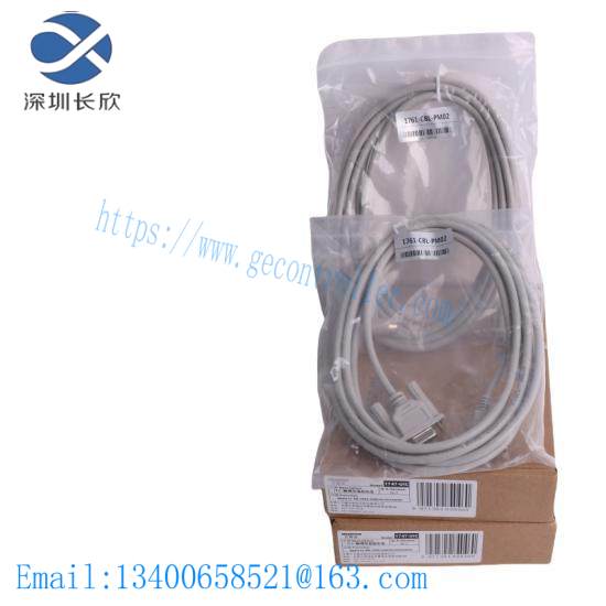 GE 1761-CBL-PM02 Mini DIN to D Shell RS232 Cable, Industrial Control Module