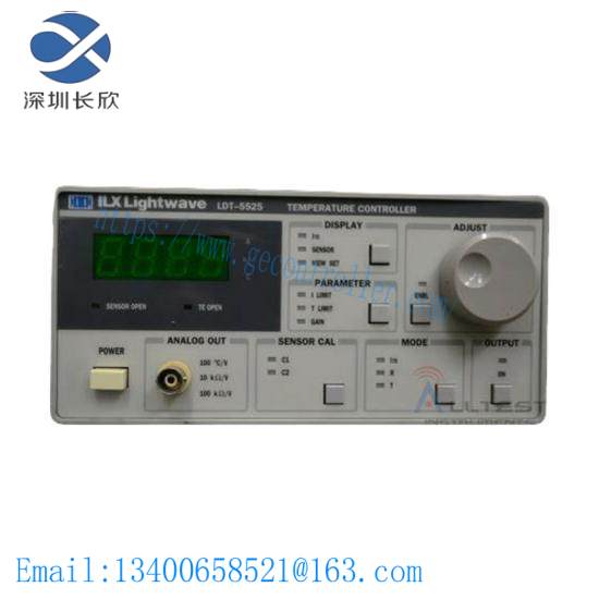 ldt5525_ilx_lightwave.jpg ILX LIGHTWAVE LDT5525 Industrial Fiber Optic Transceiver, Precision Communication Module