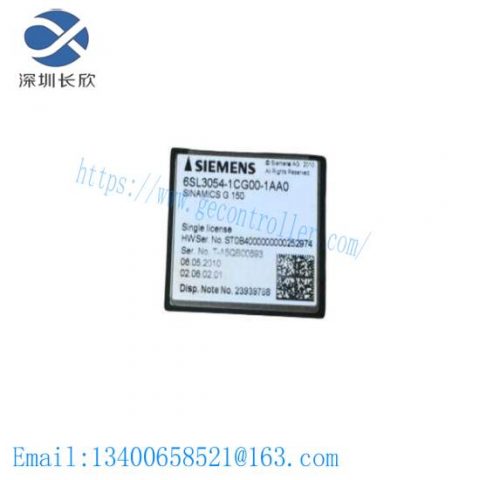 Siemens 6SL3 Compact Flash Card 054-1CG00-1AA0 for Industrial Automation
