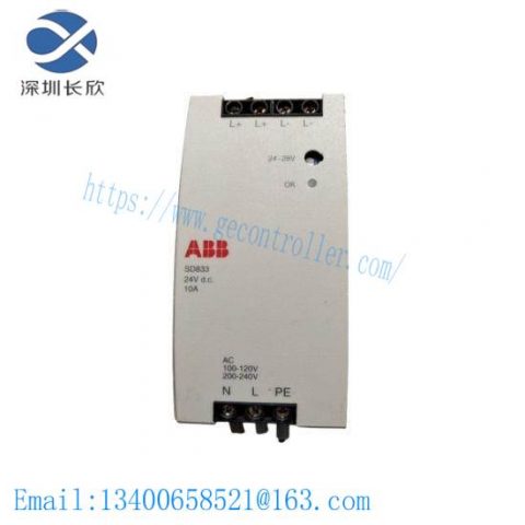 ABB SD833 3BSC610066R1 Power Supply Module, for Industrial Automation Solutions